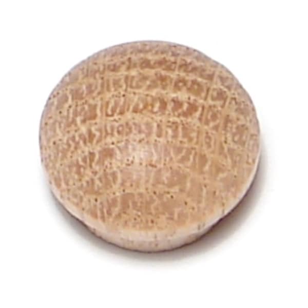 1/2" Oak Wood Round Head Screw Hole Buttons 100PK